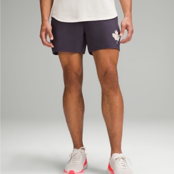 Lululemon Team Canada Pace Breaker Lined Short 5" Olympics 2024 Paris Size M - Picture 1 of 11